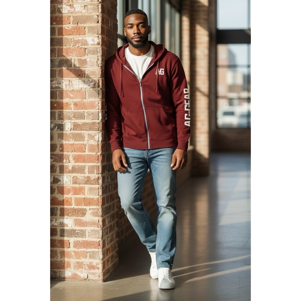 AG Gear AG Mid Weight Full Zip Hoodie MENS LARGE‎